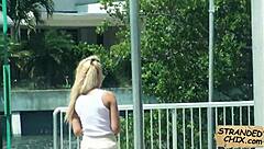 Blonde Teen Tucker Starr's Tight Pussy Spied On During Outdoor Hitchhiker Pickup Reality Scene