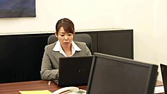 Emiko sugioka sucks and fucks in office