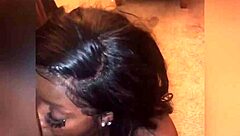 wet sloppy blowjob on big black dick