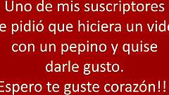 I inserted a big cucumber into my vulva