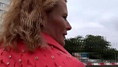 chubby cougar seduces young gay stud