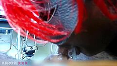 Fat Ebony Bbw Pleasing Pussy With Dildo