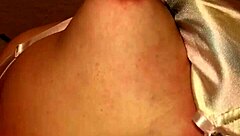 Big nipples pumped close up on cute asian wife