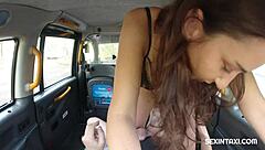 European cab driver gets a hot milf in the backseat for a ride of his life