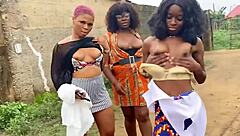 First time passionate pussy love for African amateur lesbians