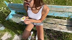 risky public sex with hot tall brunette babe in etno village