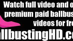 Mistress With Big Tits And Big Butts Performs Ballbusting Therapy Femdom