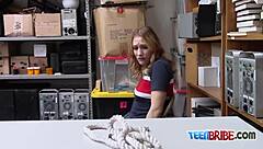 Pervert uniformed hunky dude smashes pornstar blonde in doggystyle. He fingers and blows her bent over.