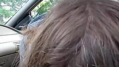 giving morning blowjob to my buddy in the car, deepthroating his monster cock