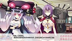 pretty girl with big boobs in a funny comic battle scene