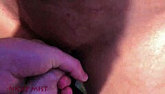 i came in my stepsister's panties in the garden