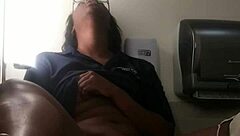 Ebony babe, you're playing on the bathroom counter so seductively