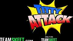 i watched this big tits black babe give a titsjob then get drilled hard in her pussy riding big cock