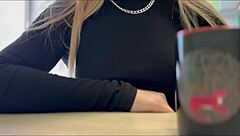 She sucked after removing condom