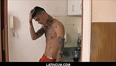Straight Spanish Latino jock fucked bareback by gay guy for cash