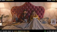 Kneeling in 4 and fingering each other, these latina lesbians are so hot 😍