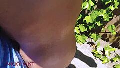 i came in my stepsister's panties in the garden