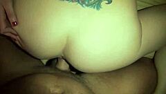 Amateur teens Courtney Madison and Rosalie Ruiz take turns riding cock in threesome