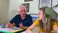 Young blonde with older husband