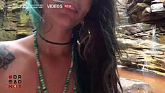 Steamy shower scene with amateur couple goes wrong and becomes hot