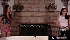 Horny masseuse massages girl crush, goes wild!