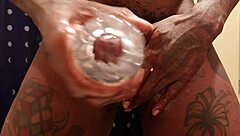 Hallelujah Johnson Feels Intense Pleasure Masturbating with Quick Shot Fleshlight Part 2