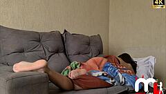 cute girl sucks brother's dick bareback