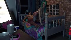 Beautiful cam girl with perfect body enjoys reverse cowgirl anal in her free time in 3D adult film