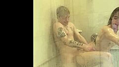 Real people try out shower sex positions with Megan Marx