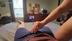 Sensitive and explicit video of piss play with a huge cumshot