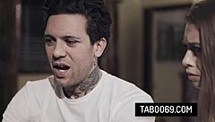 Slutty Teen 18+ Jill Kassidy Bangs Stepdad and Stepbrother in Wild 3some!