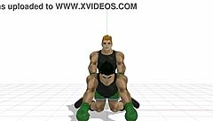 Little Mac gets punched out and enjoys gay sex in a 3D Yaoi game