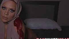 Hot hijab wearing Muslim girl gets rough sex with a white man