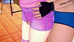 hermanastra in nurse outfit teases with pink socks and feet for fun