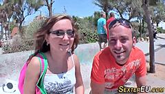 European Teen 18+ Gets Pounded Hard In Public Fingering Session