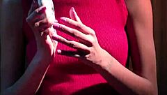 Slender brazilian babe luna c masturbates intensely on christmas!