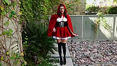 Amber Hahn Masturbates in Little Red Costume