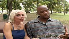 Hot wife tries first big white cock fuck