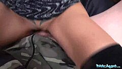 tattooed german blonde milf meets public agent