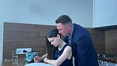 Stepsister caught with dildo lets me cum in her tight ass