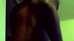 A couple engages in wet pussy riding with black cock.