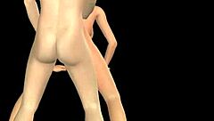 Animated 3D sex video of Indian girl fucked from behind by Japanese man then gives blowjob