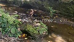 Pinay teen bent over for hardcore creampie in river!
