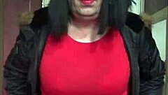 Intense homemade session with my old red and black masturbation machine for bisexual pleasure.