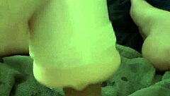 Solo wank with fleshlight leads to internal cumshot!