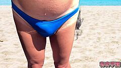 guy jerks off in swimsuit at secret school