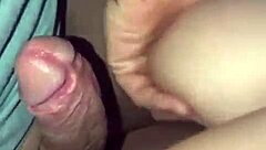 A faithful wife satisfies her craving for oral sex with a delivery guy while her husband is away