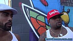 creampied babe in interracial cuckolding scene