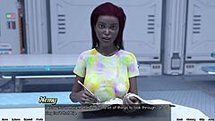 Stranded in space! Motorboating the blonde virgin's big tits!