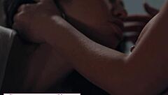 Karlee Grey And Charlotte Cross Face Sit And Kiss While Watching Movie